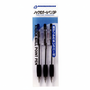 Penna a sfera retrattile nera 3P - Product Image 1