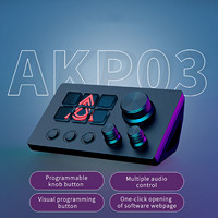 AJAZZAKP03 Teclado Inteligente Multifunción, Controlador de Escritorio para Oficina, Edición en Vivo DIY, Programación