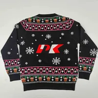 Pulls de Noël en tricot acrylique à manches longues pour femmes et unisexe, personnalisables avec logo frontal, OEM ODM