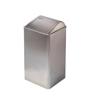 Cestino per Rifiuti in Acciaio Inox 65 L con Coperchio a Battente per Cucina e Bagno - Product Image 1