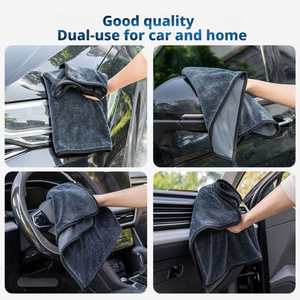 Paño de microfibra absorbente de doble capa trenzado de 1200 gsm, de doble cara y engrosado, para lavado de coches, marca OEM - Product Image 6