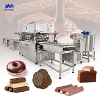 Machine d'enrobage au chocolat pour gâteaux, machine d'enrobage au sucre avec refroidissement