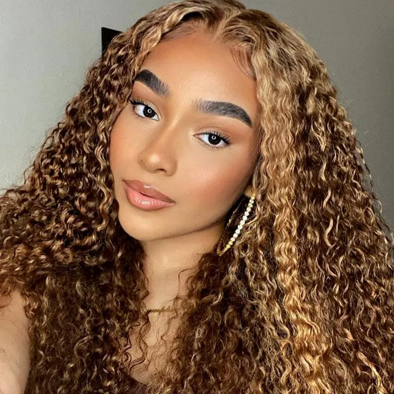13x4 HD Lace Frontal Curly Human Hair Wigs For Black Women Brazilian Deep Curly Transparent Lace Front Wigs Human Hair