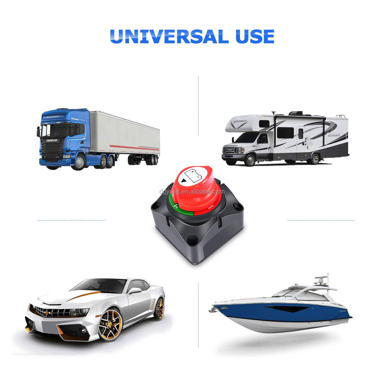 Interrupteur De Coupure Batterie 12V 500A – étanche Et Robuste, Idéal Pour Voiture, Bateau, Camping-car, Camion - 4