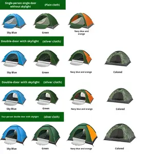 Tente de <span class=keywords><strong>camping</strong></span> d'été portable pliable en fibre de verre à ouverture rapide, épaisse, protection solaire, tente automatique pour 3-4 <span class=keywords><strong>personnes</strong></span> - Product Image 6