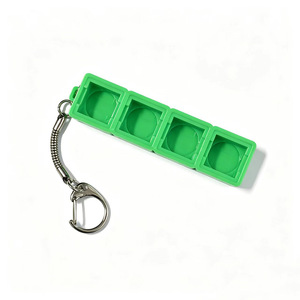 Porte-clés testeur de commutateur vierge en PC, 4 touches, forme allongée, couleur unie, bouton de décompression - Product Image 4
