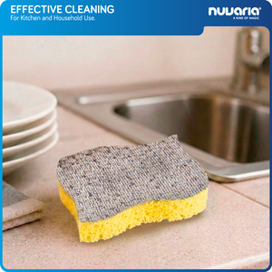 Spugna Abrasiva in Fibra di Poliestere e Cellulosa Rigenerata Spugna Multiuso Resistente per Pulizie Domestiche e in Cucina - Product Image 2
