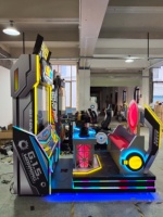 Machine de jeu d'arcade immersive de tir vidéo interactif et compétitif pour deux personnes, à monnayeur, pour intérieur, Fireline