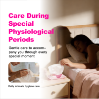 Lingettes intimes féminines non tissées jetables pour adultes, emballées individuellement, pH équilibré, format voyage