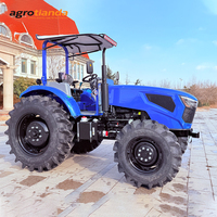 Tractor Grande Azul de 100HP 4WD con Toldo Parasol e Implementos Personalizados