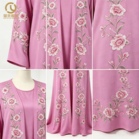 dames mode intérieur ouvert 2 pièces ensemble à manches longues dubaï turquie Ramadan abaya musulman longue robe pour les femmes