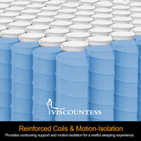 Matelas en mousse compressée King Size respirant et écologique de 30 cm d'épaisseur, design contemporain, livré enroulé en boîte, gain de place, idéal pour villas et hôtels