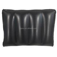 Oreiller de grossesse en PVC floqué, coussin triangulaire pour les pieds, coussin d'air pour le camping en plein air, oreiller gonflable