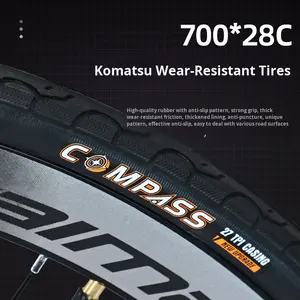 Bicicleta de Carretera al por Mayor de Fábrica, Freno de Disco Doble Curvo, para Adultos, Hombres y Mujeres, 24/27/30 Velocidades, Cuadro de Acero al Carbono, Ligera - Product Image 4