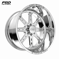 Jantes forgées FGD à déport profond 22"-28" Polies avec logo personnalisé pour F150/F250, compatibles 2500, ajustement universel