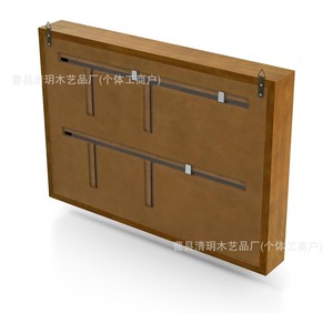Wooden Wall-<b>Mounted</b> Display Rack 50x35cm Single Layer Solid Wood Minimalist Design For Living Room Bedroom Study - Product Image 4