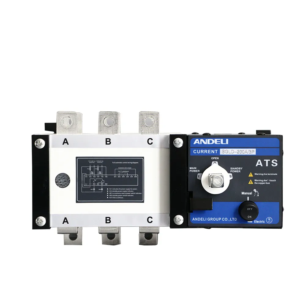 ANDELI Supplier SGLD 3P Dual Power <strong>Automatic</strong> <strong>Transfer</strong> <strong>Switch</strong> 200A <strong>Automatic</strong> <strong>Transfer</strong> <strong>Switch</strong> PC Class 3pole ATS