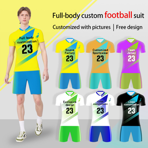 Maillots de football personnalisés pour les clubs européens et britanniques, 100% polyester, respirants et à séchage rapide, manches courtes - Product Image 2