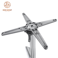 Base de Table pliante en aluminium, cadre de Table à manger pour Restaurant Commercial en plein air, pieds de Table basse chromés en métal
