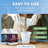Kit de résine époxy transparente AB de 2 gallons pour l'artisanat DIY (résine époxy 1:1)