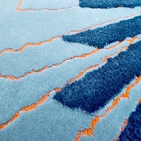 Tapis géométrique abstrait de grande taille pour hall d'hôtel, salon et chambre à coucher