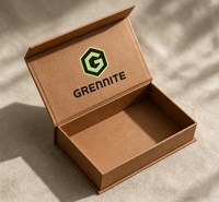 Boîte à fermeture magnétique en papier kraft texturé de qualité supérieure, boîte cadeau en carton rigide avec logo personnalisé, boîte de luxe avec aimant