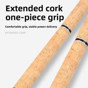 Canne à pêche avec caméra intégrée, en fibre de verre, ultra-résistante, action moyenne rapide, 5 mètres, pour la pêche en bateau, 2 brins, Veritas One Piece - Product Image 1