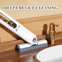 Mini serpillière auto-essoreuse rapide et portable pour petits espaces, salles de bain, cuisines, vaisselle, bureaux et surfaces en verre