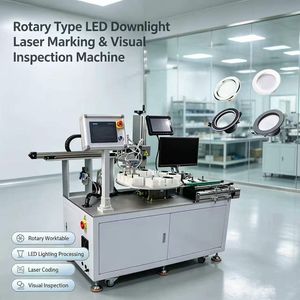 Machine de marquage laser à fibre à double tête de vision, personnalisée pour la codification des emballages de coques d'appareils électroménagers - Product Image 1