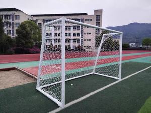 But de football portable pour enfants avec filet en acier et HDPE |   Montage rapide, taille réglementaire, durable, entraînement en plein air, blanc - Product Image 3