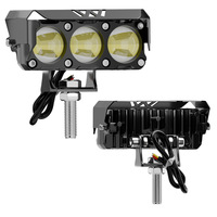 Phare de moto en promotion, projecteur LED modifié pour voiture, bicolore, à trois yeux, étanche IP68, 10500LM