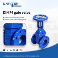 Vanne à opercule à bride DIN F4 en fonte ductile GGG50 à siège élastique NRS OS&Y pour alimentation en eau, eaux usées, eau municipale DIN3352 EN1092 OEM F4