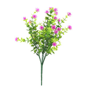 Flores Artificiales de Eucalipto y Camelia de 7 Ramas y 35 Mallas, de Plástico, de Alta Simulación, Accesorios para Fotografía - Product Image 5