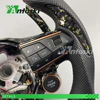 Volant en fibre de carbone doré personnalisé style laiton avec affichage LED intelligent du régime pour Seat Cupra Formentor VZ Leon ST Tavascan Born
