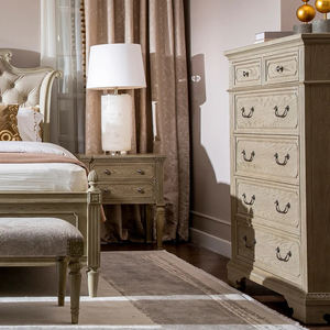 <span class=keywords><strong>Lit</strong></span> Queen Size moderne de style américain et luxueux de 1.8m avec 5 + tiroirs Meubles de maison - Product Image 6