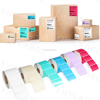 Étiquette adhésive thermique personnalisée 4x1 4x2 4x3 4x4 4x6 semi-brillante, rouleau d'étiquettes de transfert thermique, étiquette d'expédition thermique