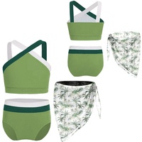 Ensemble de maillots de bain bikini pour filles de 6 à 16 ans, 13 ans, maillot de bain de créateur, maillot de bain modeste, vêtements de plage