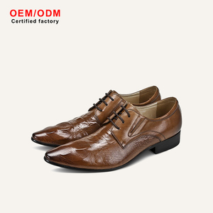 OEM Custom Men's Oxford Lace-Up Pointed Toe Cowhide Leather <b>Shoes</b> Animal Print Waterproof Breathable Summer Comfort Spring - Product Image 1