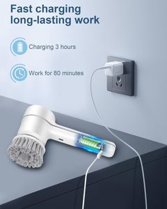 Articles ménagers 5-en-1 salle de bain à main cuisine épurateur électrique ensemble de brosses propres petite <span class=keywords><strong>brosse</strong></span> de nettoyage - Product Image 3