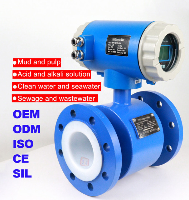 Digital Mag Flow Meter for Wastewater Management Slurry Flow Meter High Accuracy Electromagnetic Flow Meter for Water Treatment