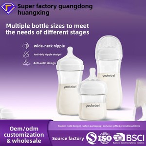 Biberon PP à col large en forme de <span class=keywords><strong>gourde</strong></span>, style identique, anti-colique, motif uni, gradué, best-seller transfrontalier - Product Image 3