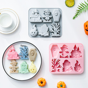 Moldes de Silicona Antiadherentes con Diseño de Espantapájaros, Aptos para Alimentos, Reutilizables, Lindos Moldes Magnéticos de Silicona para Chocolate, Dulces y Hielo - Product Image 3