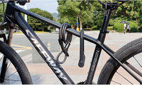 JIZHOU Antivol de vélo robuste à code numérique, accessoires électroniques pour vélo, antivol à combinaison pour bicyclette