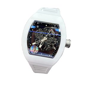 Montre mécanique automatique de luxe haut de gamme, boîtier en fibre de carbone résistant aux rayures, montre pour homme, bracelet en caoutchouc léger - Product Image 2
