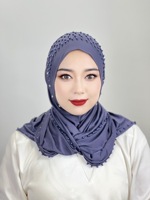 Hijab de haute qualité pour femmes musulmanes, couleurs unies avec perles, foulards traditionnels conservateurs, châles du Moyen-Orient, Dubaï