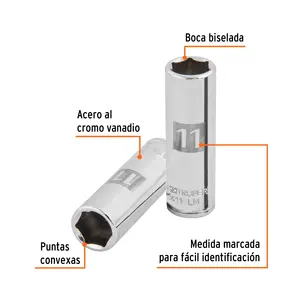 Master avec 24 unités douille de 11 mm de long, 6 points, entraînement de 1/4 ', Truper - Product Image 2