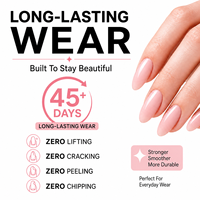 15ml dernière extension professionnelle de salon d'ongle gel dur pour ongles longs gel liquide de constructeur de couleurs naturelles rose clair