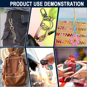 En stock : Porte-<span class=keywords><strong>clés</strong></span> colorés avec anneau en O, mignons porte-<span class=keywords><strong>clés</strong></span> en forme <span class=keywords><strong>de</strong></span> bonbon et <span class=keywords><strong>de</strong></span> donut, avec fermoir mousqueton et crochet pour <span class=keywords><strong>clés</strong></span>, pour la fabrication <span class=keywords><strong>de</strong></span> bijoux et sacs - Product Image 6