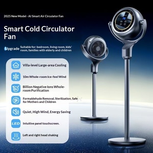 Ventilateur de circulation d'air intelligent sans pales à commande vocale, silencieux, sur pied, pour la maison, avec télécommande, ions négatifs, fonctionnement silencieux - Product Image 6