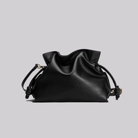 Pochette à cordon en cuir véritable personnalisable, sac à main doux à nœud pour femme, service OEM et ODM